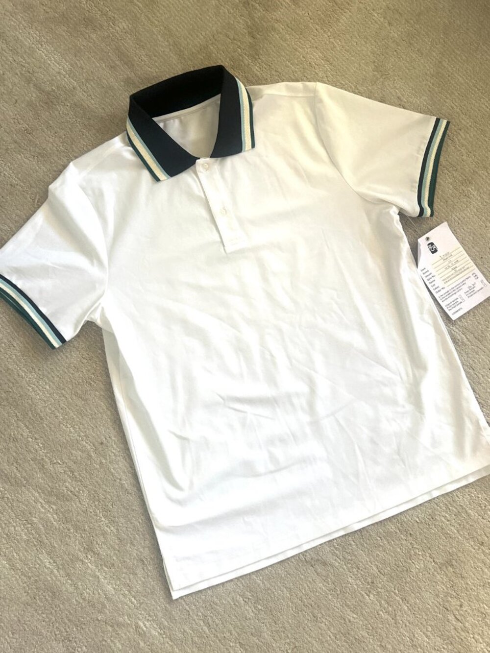 NWT - HEAD Golf - Men’s White Polo Shirt – Spring 2025 Sample – Size Medium